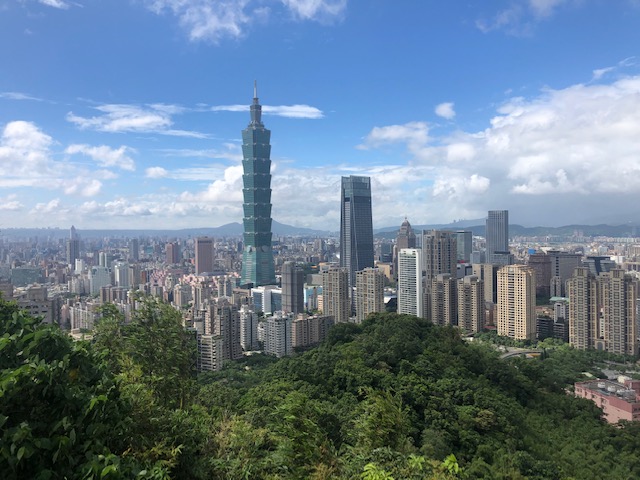Taipei skyline, including Taipei 101