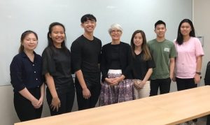 Shelley Rigger and 6 students