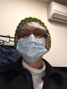 Shelley Rigger wearing a medical mask.