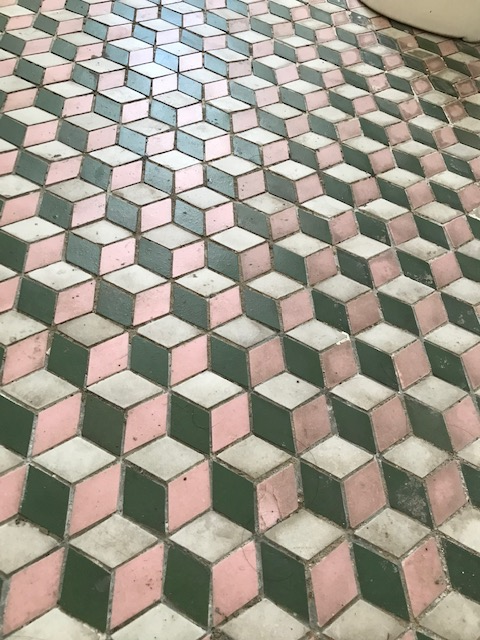 A geometrical tile pattern